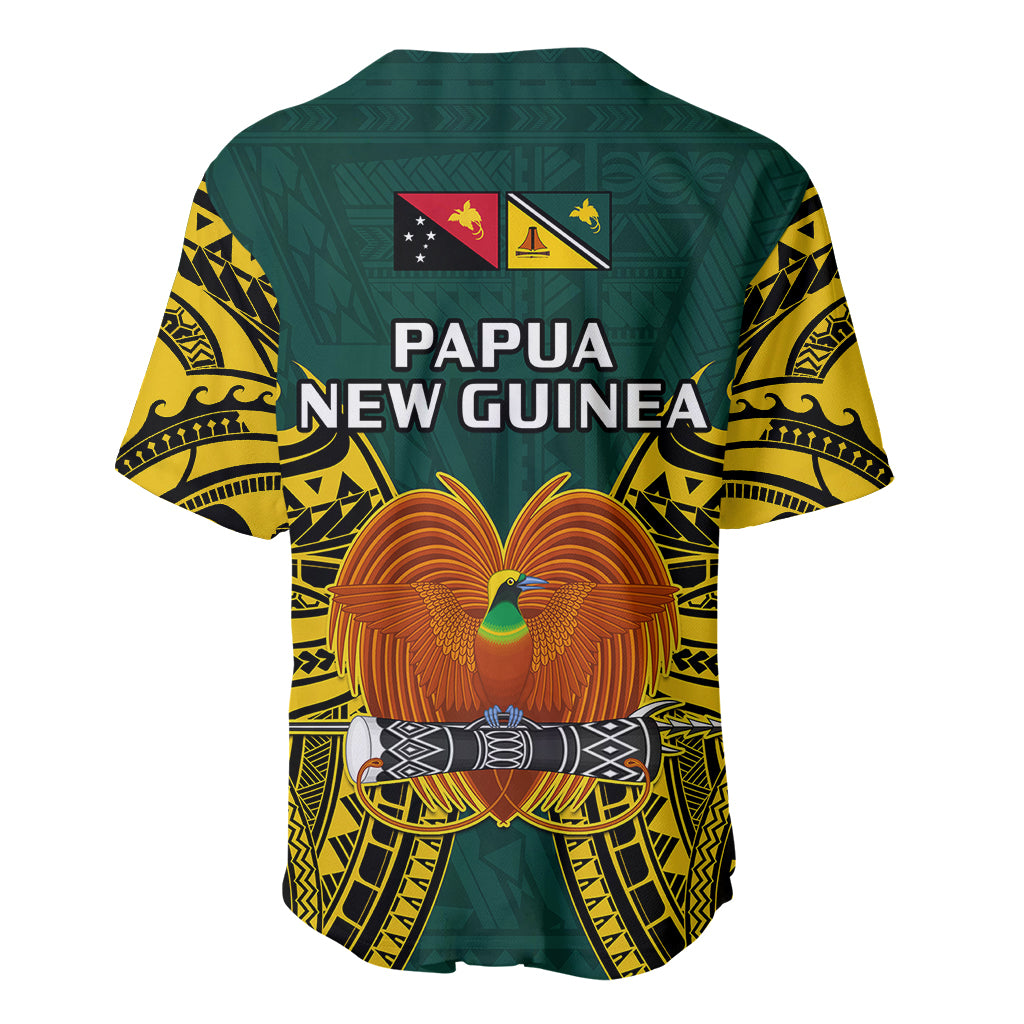 Papua New Guinea Baseball Jersey Jiwaka Province Mix Coat Of Arms Polynesian Art - Wonder Print Shop