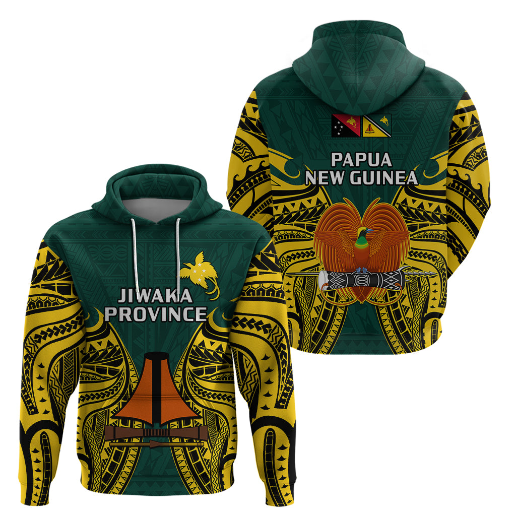 Papua New Guinea Hoodie Jiwaka Province Mix Coat Of Arms Polynesian Art - Wonder Print Shop