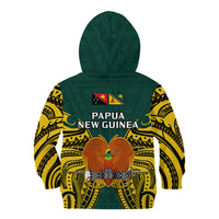 Papua New Guinea Kid Hoodie Jiwaka Province Mix Coat Of Arms Polynesian Art - Wonder Print Shop