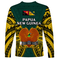 Papua New Guinea Long Sleeve Shirt Jiwaka Province Mix Coat Of Arms Polynesian Art - Wonder Print Shop