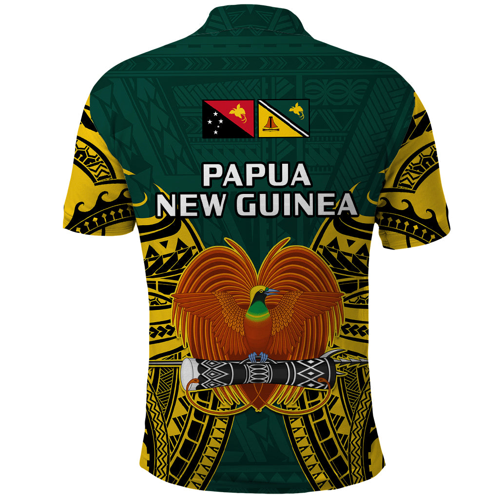 Papua New Guinea Polo Shirt Jiwaka Province Mix Coat Of Arms Polynesian Art - Wonder Print Shop