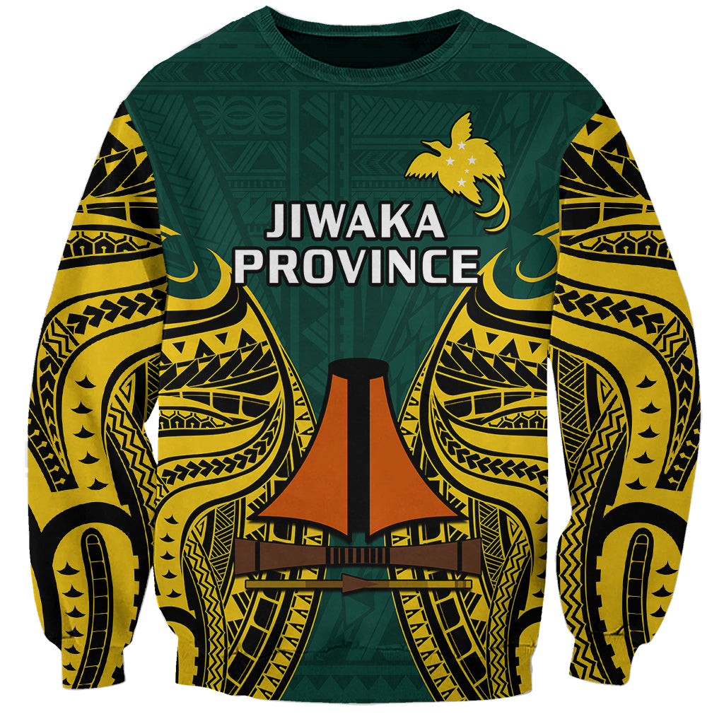Papua New Guinea Sweatshirt Jiwaka Province Mix Coat Of Arms Polynesian Art - Wonder Print Shop