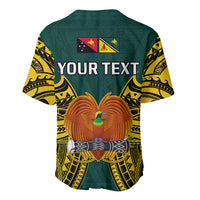 (Custom Personalised) Papua New Guinea Baseball Jersey Jiwaka Province Mix Coat Of Arms Polynesian Art - Wonder Print Shop