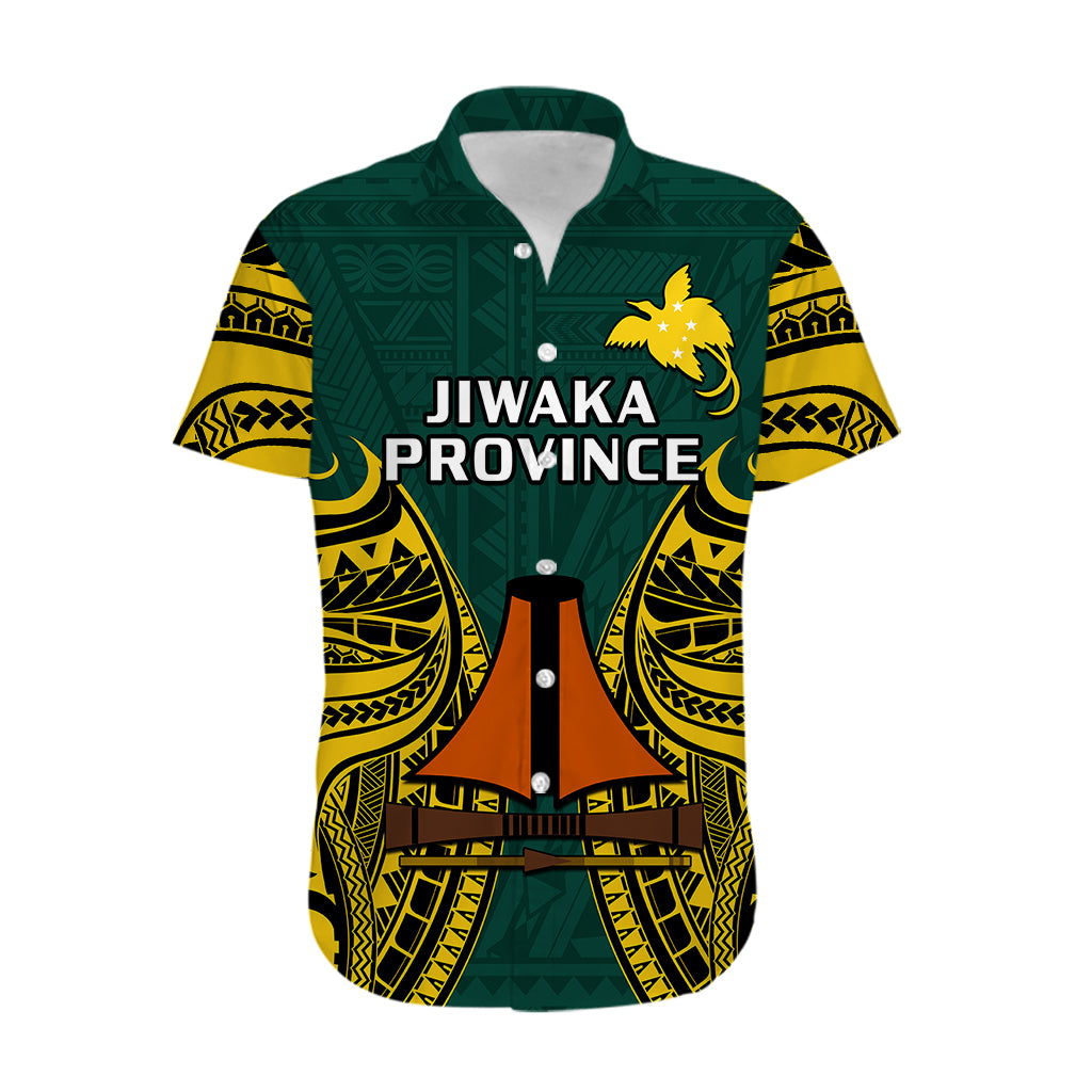 (Custom Personalised) Papua New Guinea Hawaiian Shirt Jiwaka Province Mix Coat Of Arms Polynesian Art - Wonder Print Shop