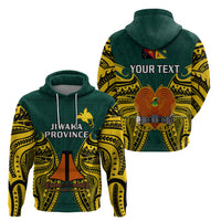 Custom Papua New Guinea Hoodie Jiwaka Province Mix Coat Of Arms Polynesian Art - Wonder Print Shop