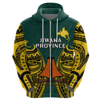 Custom Papua New Guinea Hoodie Jiwaka Province Mix Coat Of Arms Polynesian Art - Wonder Print Shop