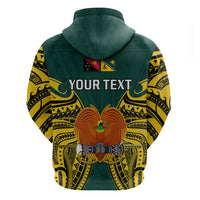 Custom Papua New Guinea Hoodie Jiwaka Province Mix Coat Of Arms Polynesian Art - Wonder Print Shop