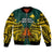 (Custom Personalised) Papua New Guinea Sleeve Zip Bomber Jacket Jiwaka Province Mix Coat Of Arms Polynesian Art - Wonder Print Shop