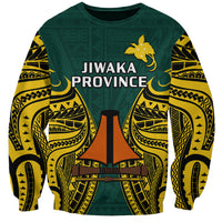 (Custom Personalised) Papua New Guinea Sweatshirt Jiwaka Province Mix Coat Of Arms Polynesian Art - Wonder Print Shop