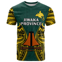 Custom Papua New Guinea T Shirt Jiwaka Province Mix Coat Of Arms Polynesian Art - Wonder Print Shop