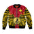 Papua New Guinea Bomber Jacket National Capital District Mix Coat Of Arms Polynesian Art - Wonder Print Shop