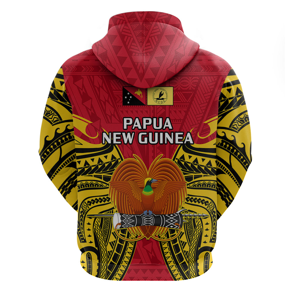 Papua New Guinea Hoodie National Capital District Mix Coat Of Arms Polynesian Art - Wonder Print Shop