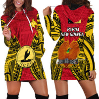 Papua New Guinea Hoodie Dress National Capital District Mix Coat Of Arms Polynesian Art - Wonder Print Shop