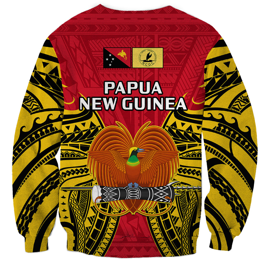 Papua New Guinea Sweatshirt National Capital District Mix Coat Of Arms Polynesian Art - Wonder Print Shop