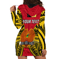 (Custom Personalised) Papua New Guinea Hoodie Dress National Capital District Mix Coat Of Arms Polynesian Art - Wonder Print Shop