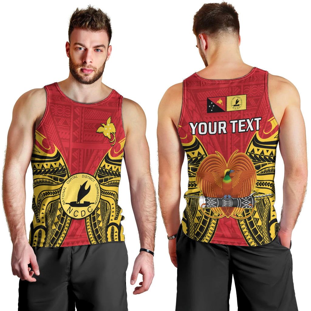 custom-personalised-papua-new-guinea-men-tank-top-national-capital-district-mix-coat-of-arms-polynesian-art