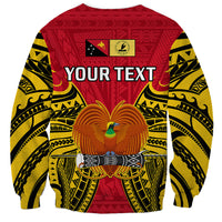 (Custom Personalised) Papua New Guinea Sweatshirt National Capital District Mix Coat Of Arms Polynesian Art - Wonder Print Shop
