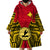 (Custom Personalised) Papua New Guinea Wearable Blanket Hoodie National Capital District Mix Coat Of Arms Polynesian Art - Wonder Print Shop
