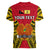 (Custom Personalised) Papua New Guinea Women V Neck T Shirt National Capital District Mix Coat Of Arms Polynesian Art - Wonder Print Shop