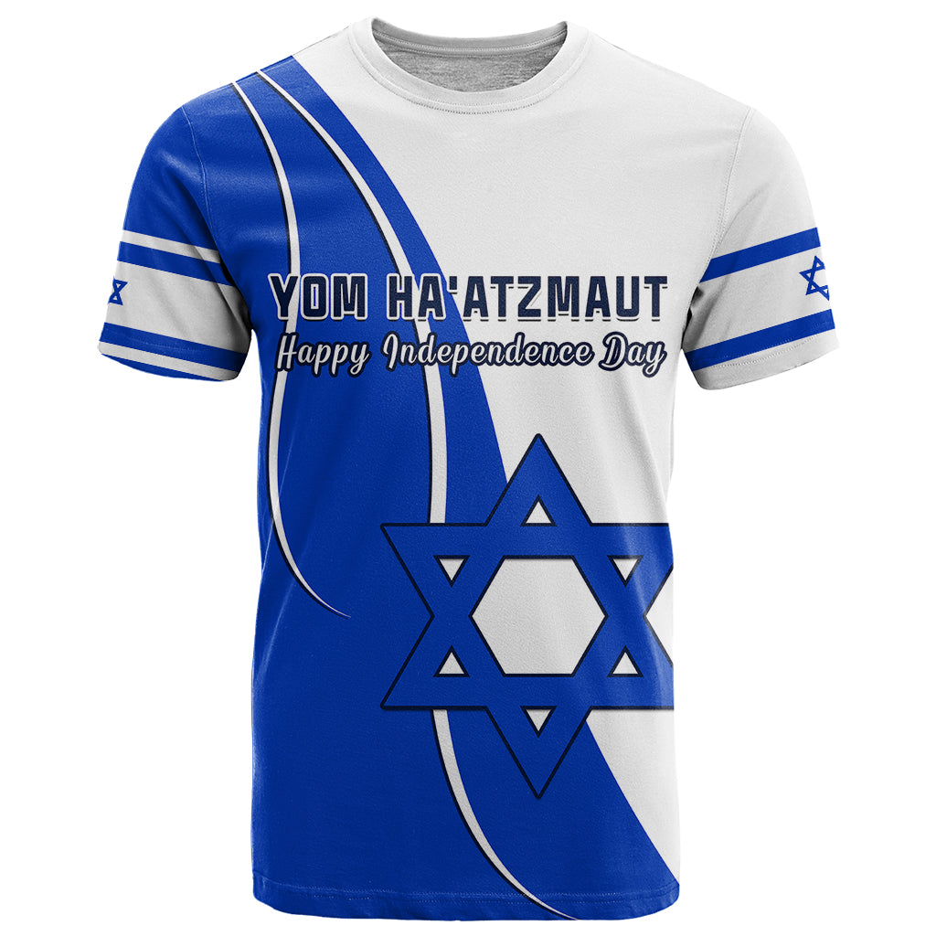 Israel Independence Day T Shirt Yom Haatzmaut Curvel Style - Wonder Print Shop