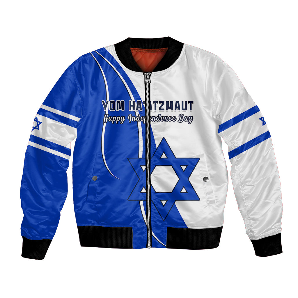 (Custom Personalised) Israel Independence Day Bomber Jacket Yom Haatzmaut Curvel Style - Wonder Print Shop