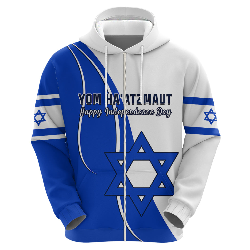 Custom Israel Independence Day Hoodie Yom Haatzmaut Curvel Style - Wonder Print Shop