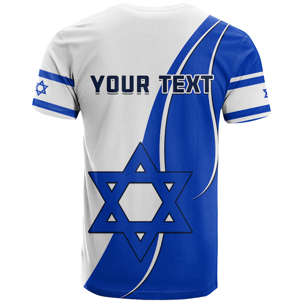 Custom Israel Independence Day T Shirt Yom Haatzmaut Curvel Style - Wonder Print Shop
