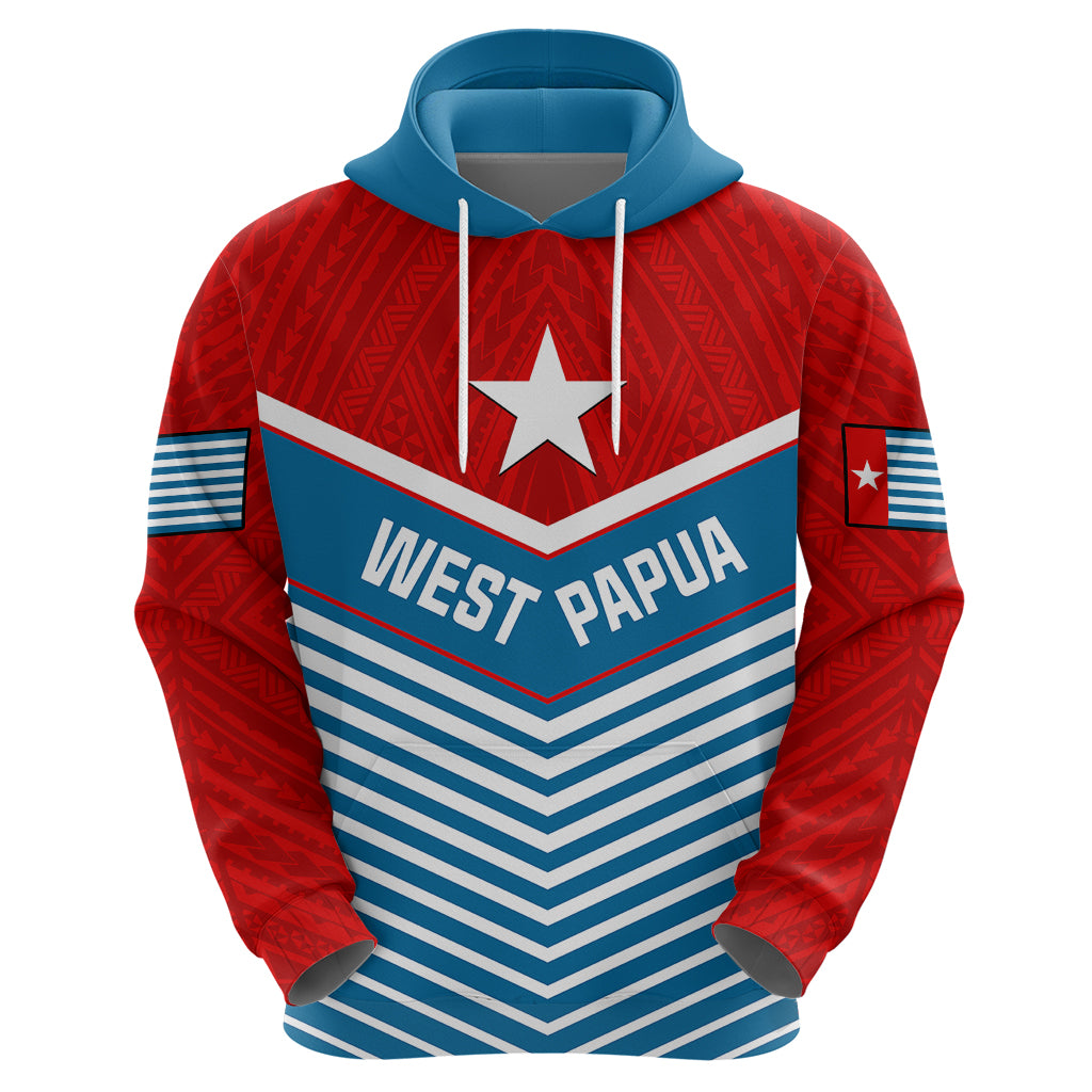 West Papua Hoodie Coat Of Arms And Morning Star Flag - Wonder Print Shop