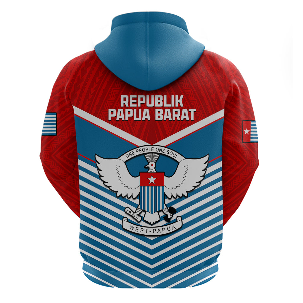West Papua Hoodie Coat Of Arms And Morning Star Flag - Wonder Print Shop