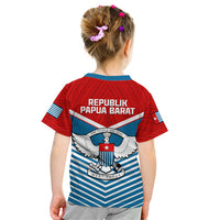 West Papua Kid T Shirt Coat Of Arms And Morning Star Flag - Wonder Print Shop