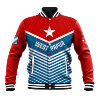 (Custom Personalised) West Papua Baseball Jacket Coat Of Arms And Morning Star Flag - Wonder Print Shop