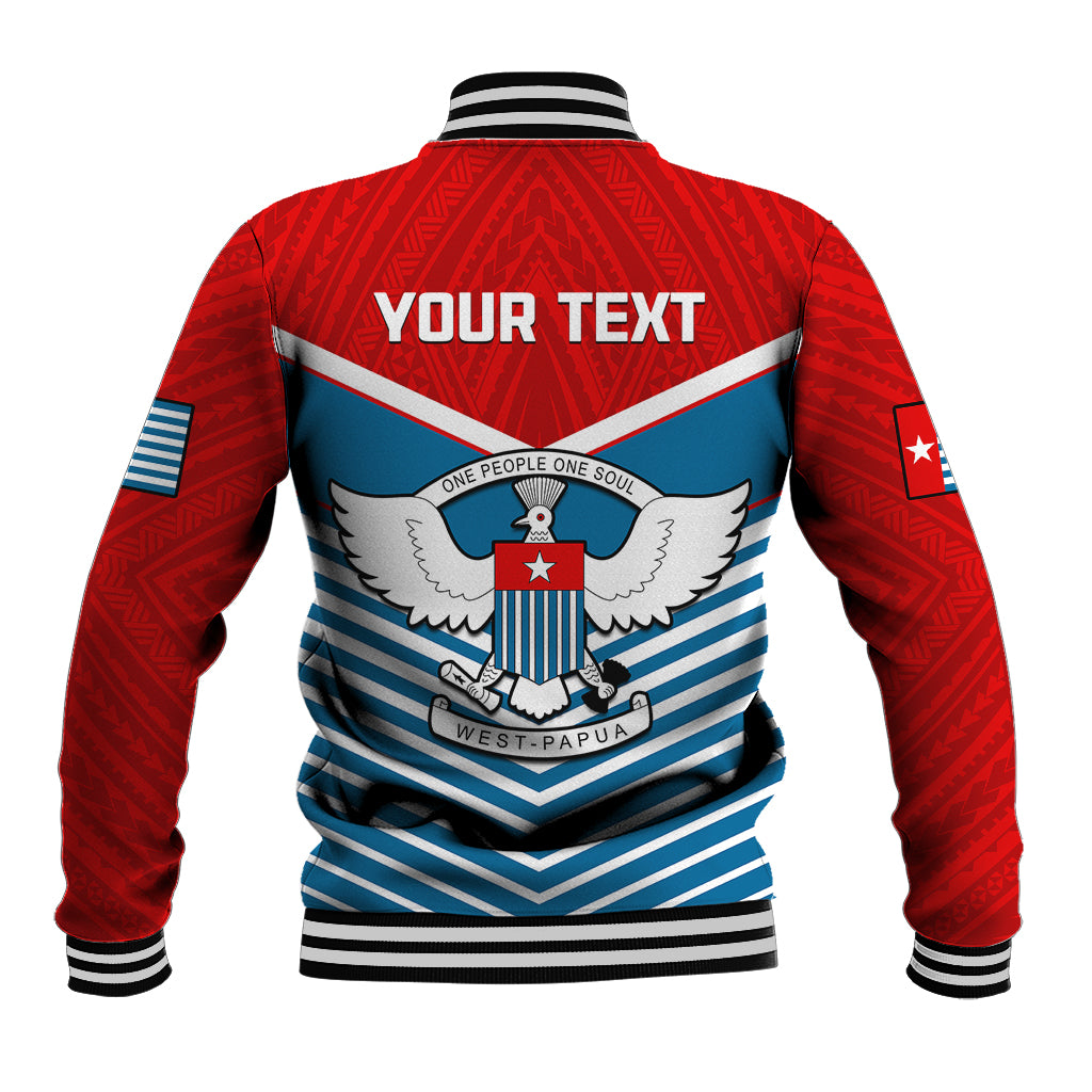 (Custom Personalised) West Papua Baseball Jacket Coat Of Arms And Morning Star Flag - Wonder Print Shop