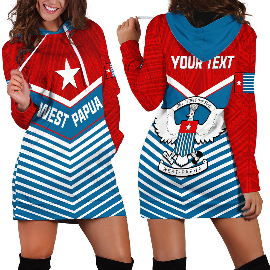 (Custom Personalised) West Papua Hoodie Dress Coat Of Arms And Morning Star Flag - Wonder Print Shop