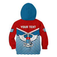 Kids' hoodie back with eagle emblem, 'ONE PEOPLE ONE SOUL' text, and 'WEST PAPUA' at bottom