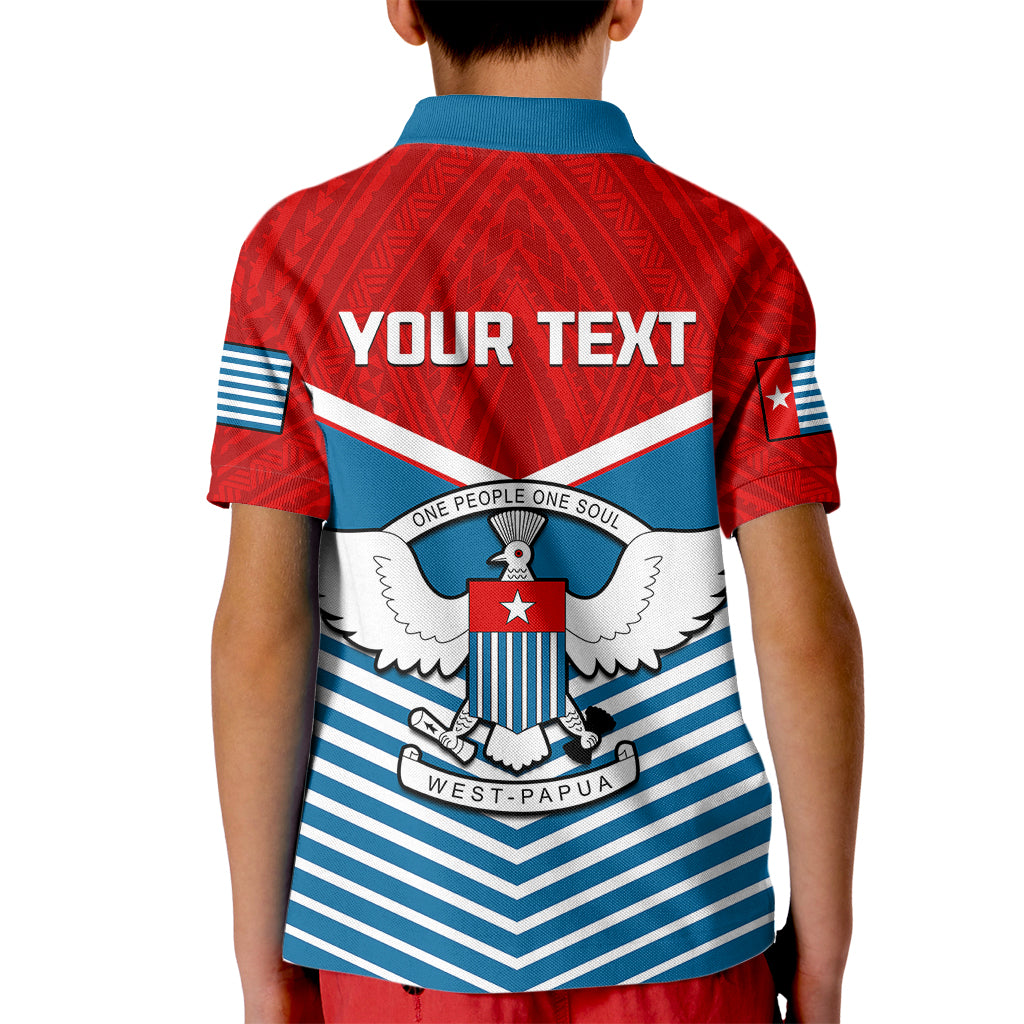 Custom West Papua Polo Shirt for Kid Coat Of Arms And Morning Star Flag - Wonder Print Shop