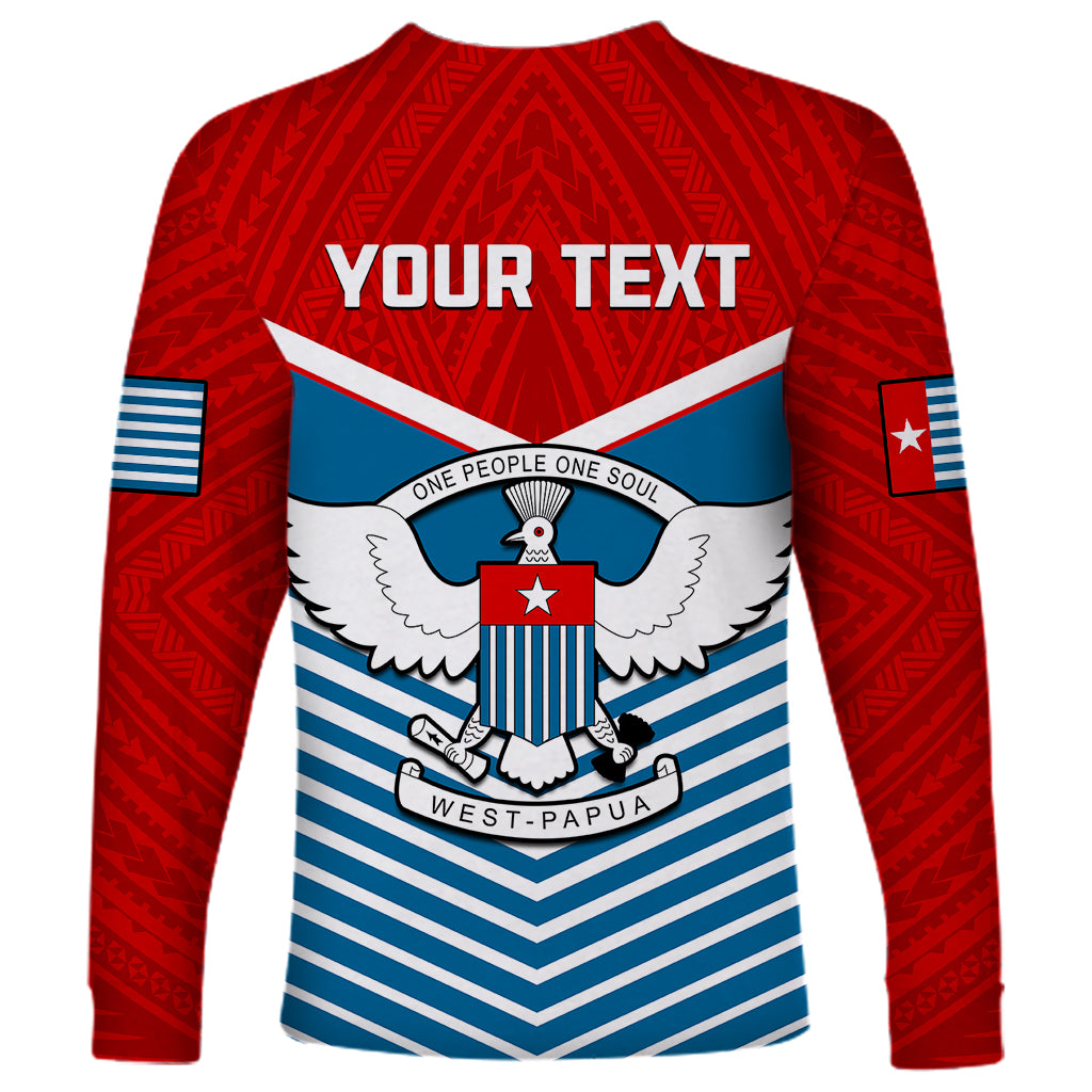 (Custom Personalised) West Papua Long Sleeve Shirt Coat Of Arms And Morning Star Flag - Wonder Print Shop