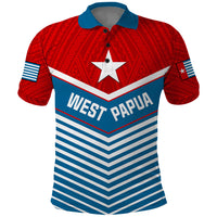 Custom West Papua Polo Shirt Coat Of Arms And Morning Star Flag - Wonder Print Shop