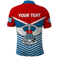 Custom West Papua Polo Shirt Coat Of Arms And Morning Star Flag - Wonder Print Shop