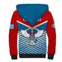 (Custom Personalised) West Papua Sherpa Hoodie Coat Of Arms And Morning Star Flag - Wonder Print Shop