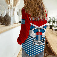 (Custom Personalised) West Papua Women Casual Shirt Coat Of Arms And Morning Star Flag - Wonder Print Shop