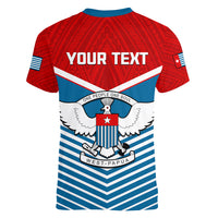 (Custom Personalised) West Papua Women V Neck T Shirt Coat Of Arms And Morning Star Flag - Wonder Print Shop