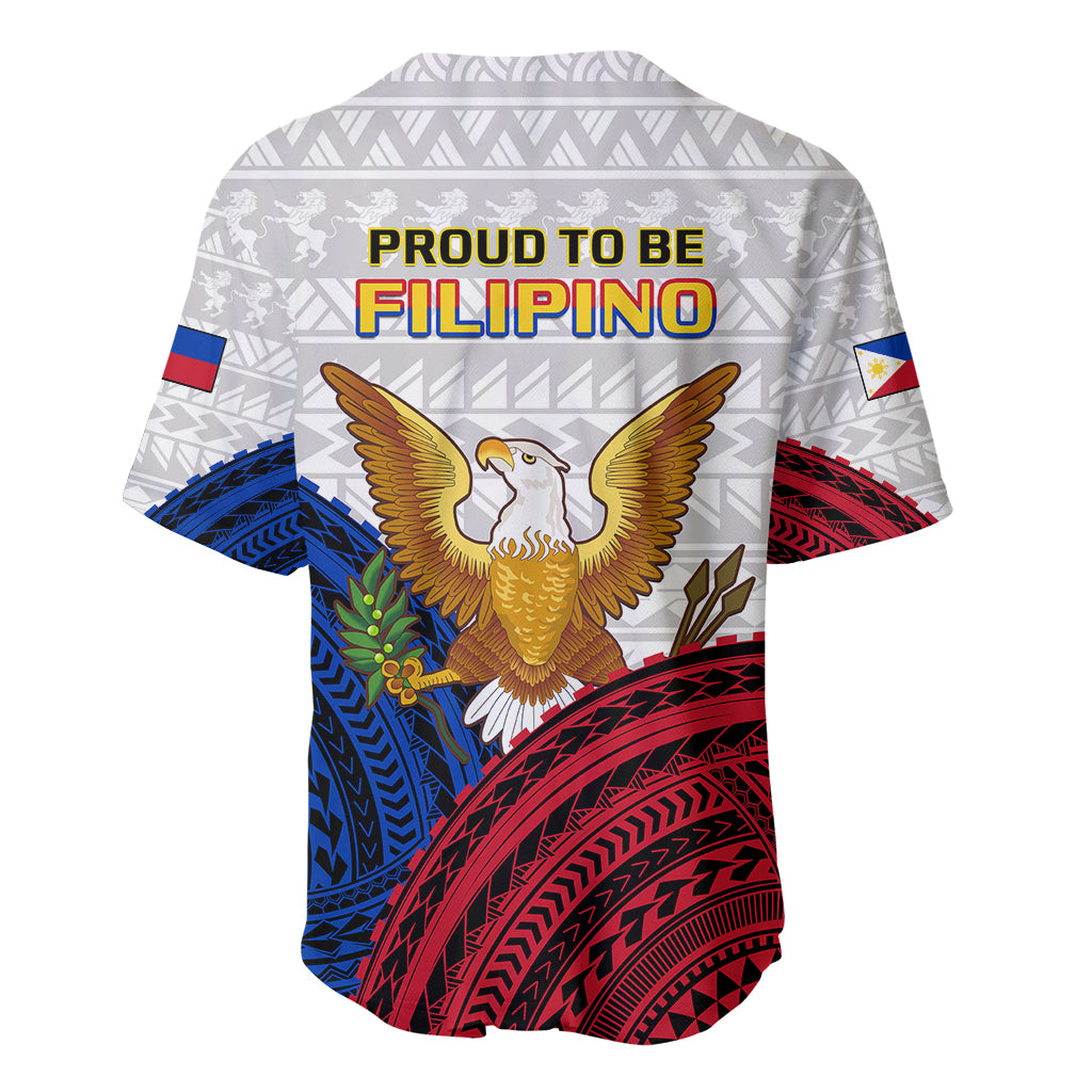 Philippines Independence Day Baseball Jersey Proud To Be Filipino Polynesian Pattern - Wonder Print Shop