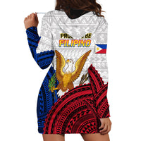 Philippines Independence Day Hoodie Dress Proud To Be Filipino Polynesian Pattern - Wonder Print Shop