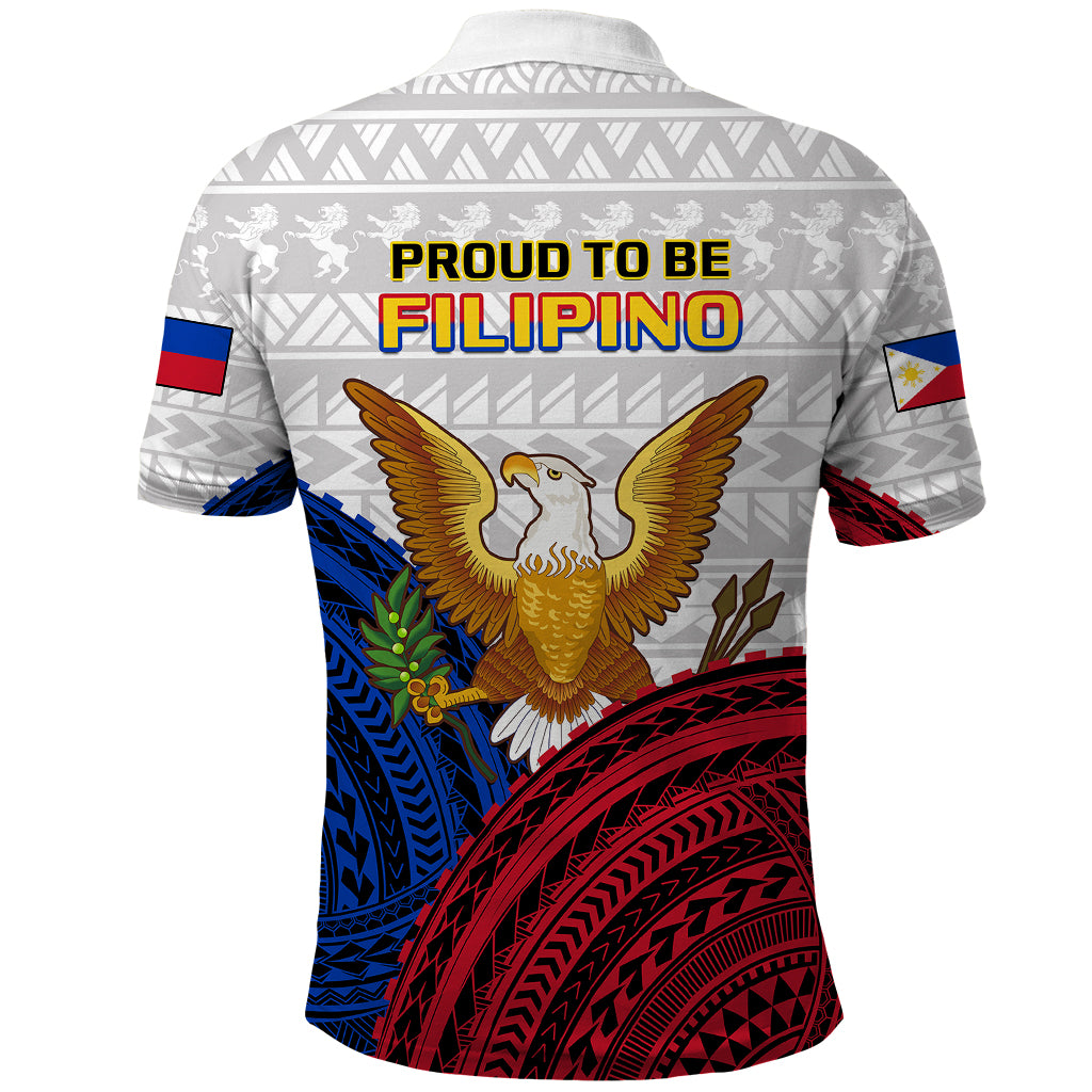 Philippines Polo Shirt Independence Day Proud To Be Filipino Polynesian Pattern - Wonder Print Shop