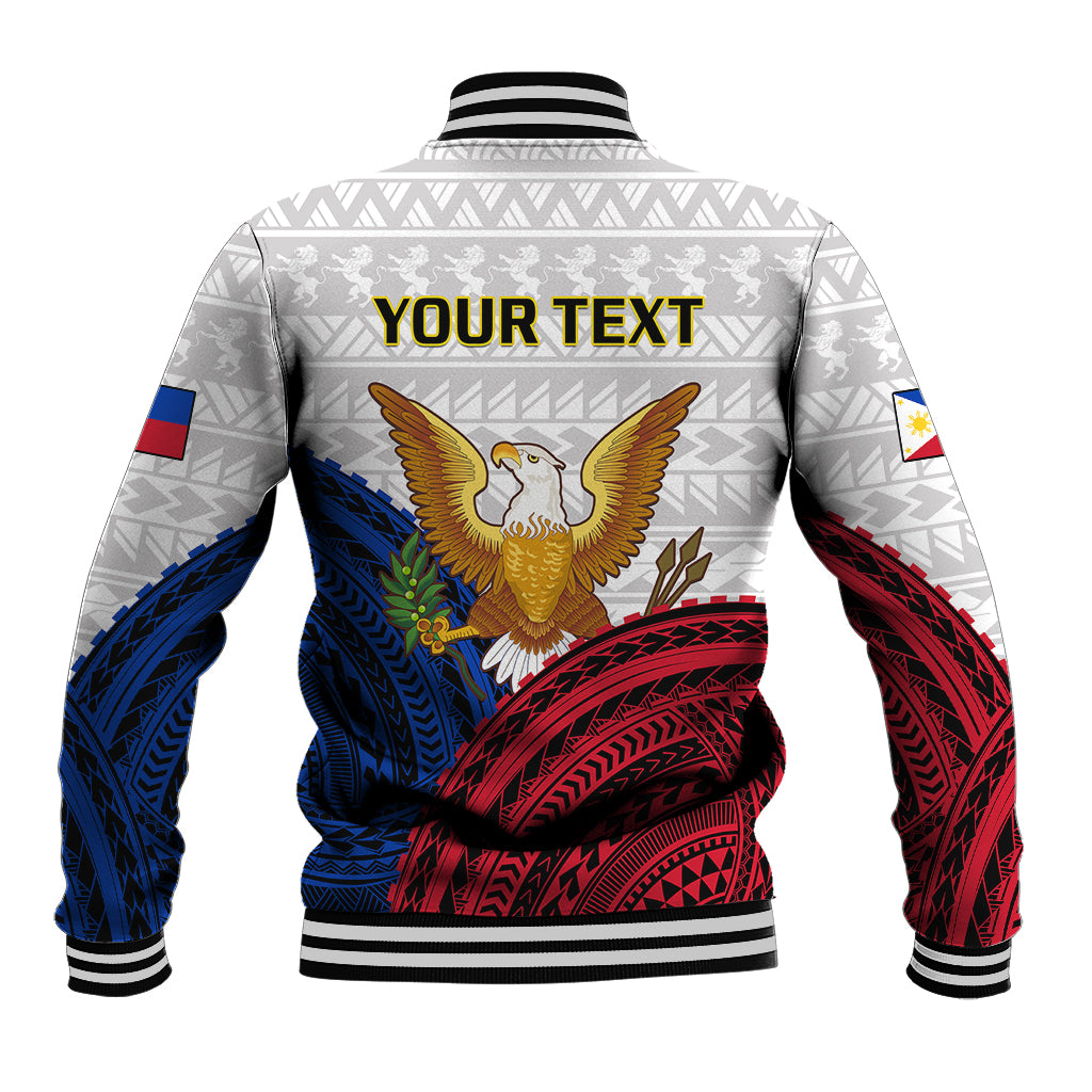 (Custom Personalised) Philippines Independence Day Baseball Jacket Proud To Be Filipino Polynesian Pattern - Wonder Print Shop