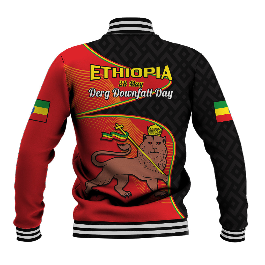 Ethiopia Derg Downfall Day Baseball Jacket Ethiopian Lion of Judah - Wonder Print Shop