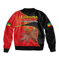 Ethiopia Derg Downfall Day Bomber Jacket Ethiopian Lion of Judah - Wonder Print Shop