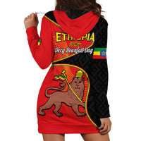 Ethiopia Derg Downfall Day Hoodie Dress Ethiopian Lion of Judah - Wonder Print Shop
