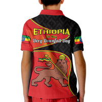 Ethiopia Derg Downfall Day Polo Shirt for Kid Ethiopian Lion of Judah - Wonder Print Shop