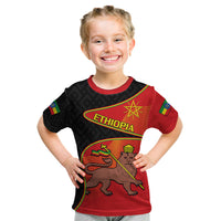 Ethiopia Derg Downfall Day Kid T Shirt Ethiopian Lion of Judah - Wonder Print Shop